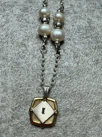 VT Rework : YSL Cultured Pearl Rework Necklace 18"