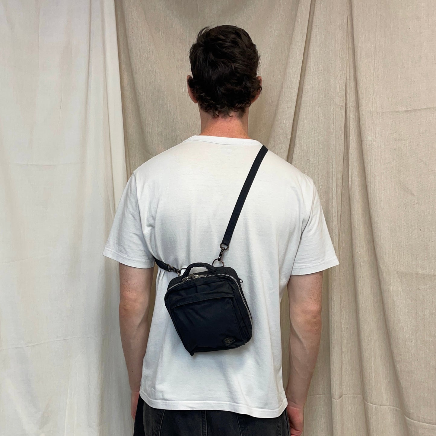 Porter Yoshida & Co. Black Canvas Crossbody Side Bag | O/S, Black