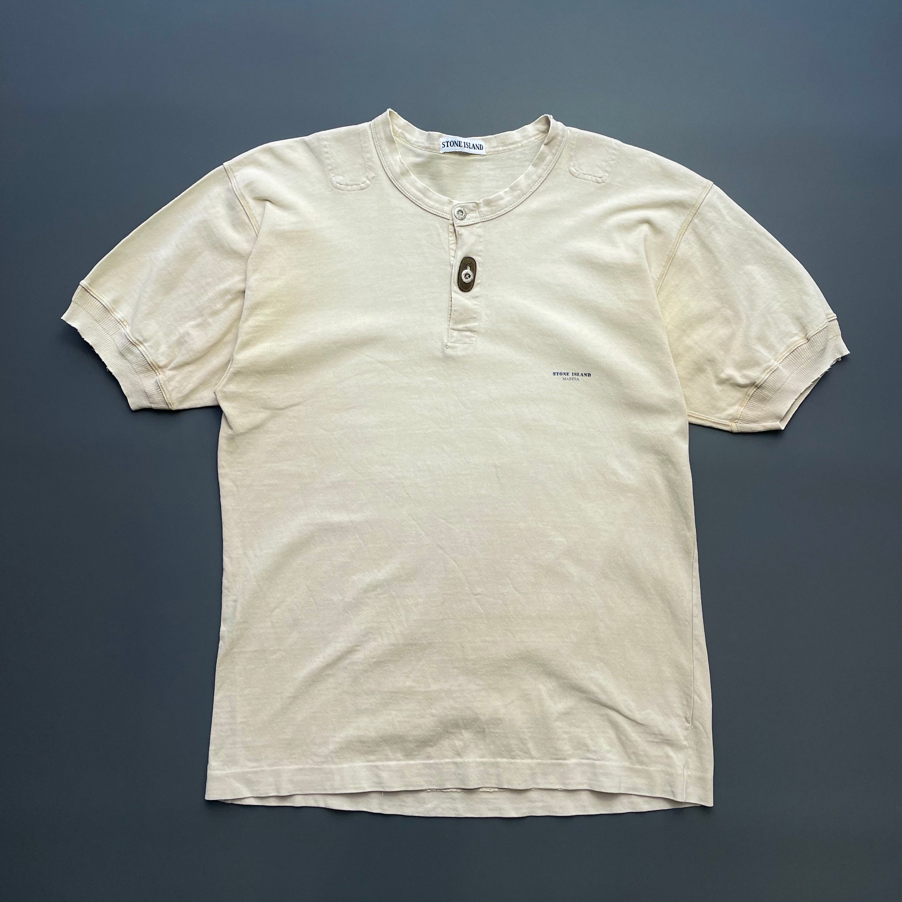 Stone Island Beige 80s Marina Henley T-Shirt – Known Source