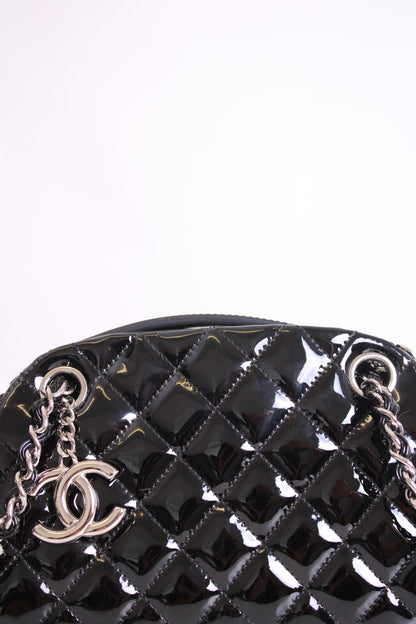 Chanel Madamoiselle Mini Black Patent | O/S, Black