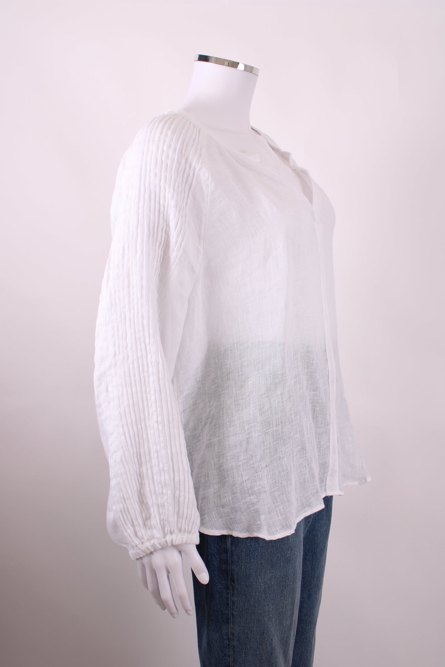 White Label L/S Linen Blouse White 16 | O/S, White
