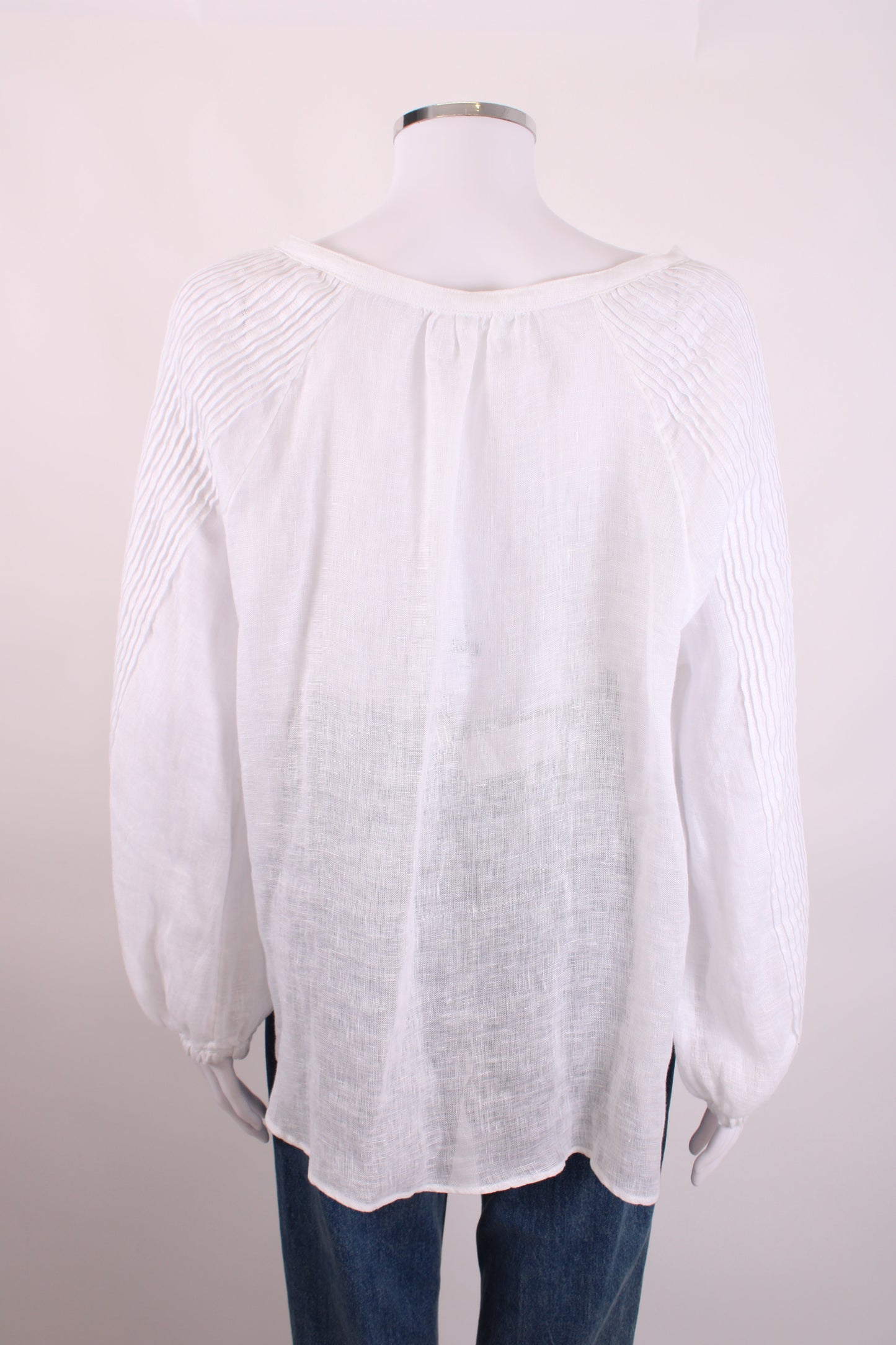 White Label L/S Linen Blouse White 16 | O/S, White
