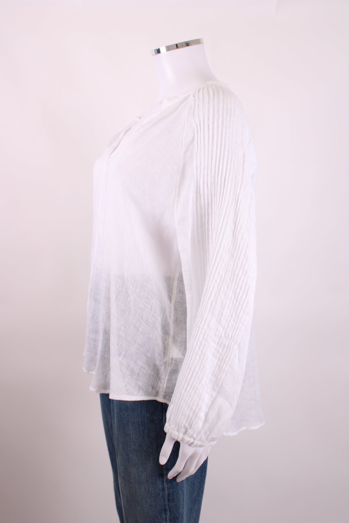 White Label L/S Linen Blouse White 16 | O/S, White