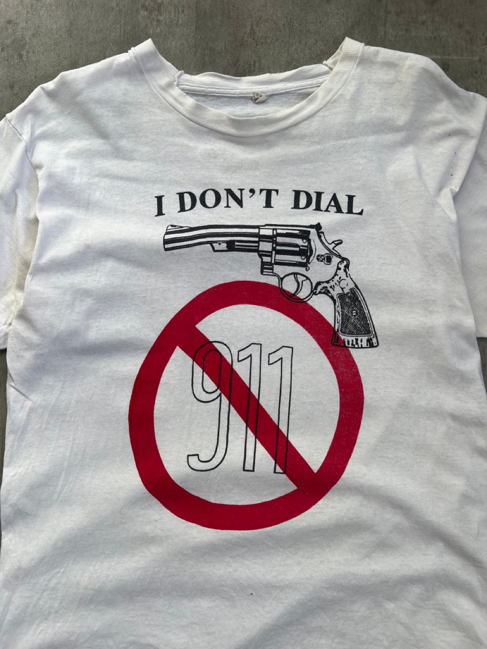 Don't Dial 911 Single Stitch Graphic Tee