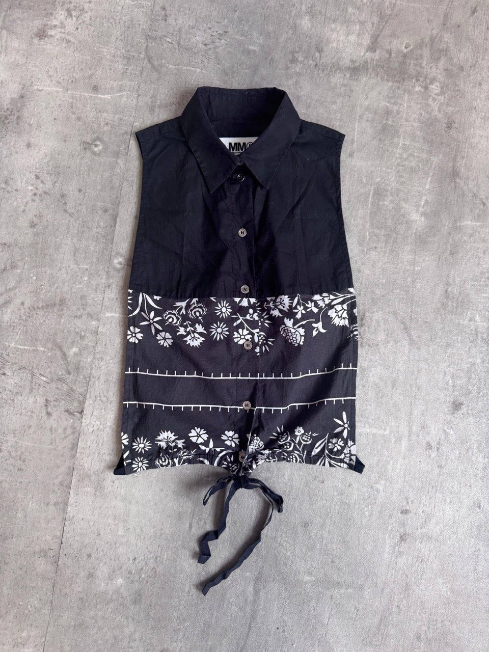 MM6 Maison Margiela Tie Side Cropped Shirt