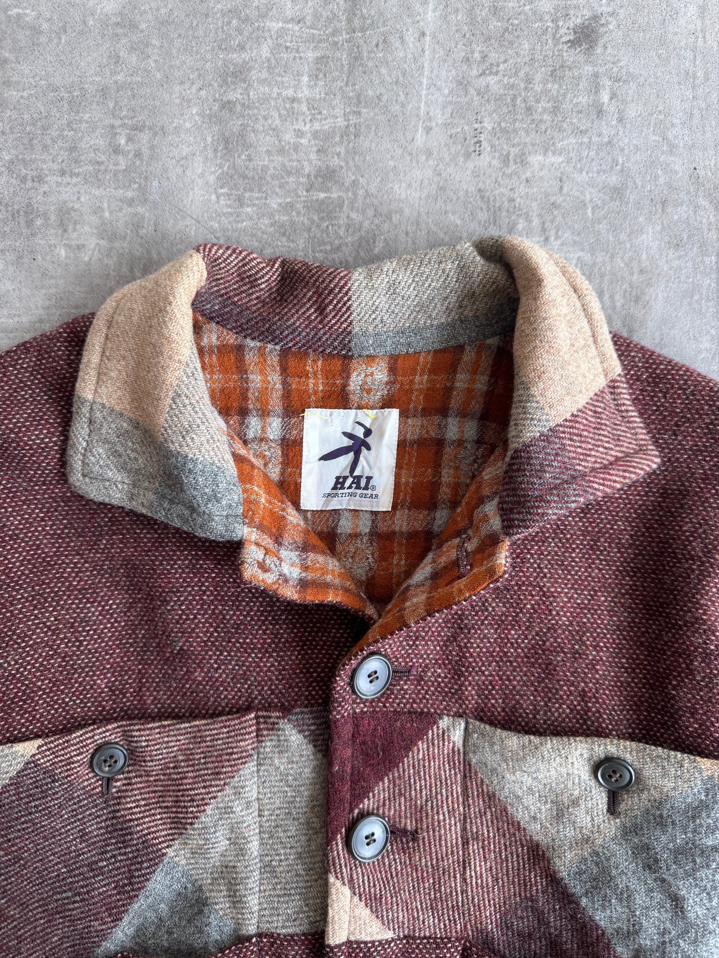 Hai Sporting Gear Knit Fleck Sleeve Cropped Flannel Jacket | Medium, Multicoloured