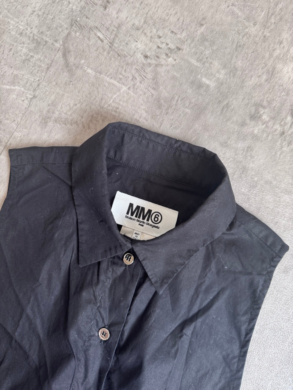 MM6 Maison Margiela Tie Side Cropped Shirt
