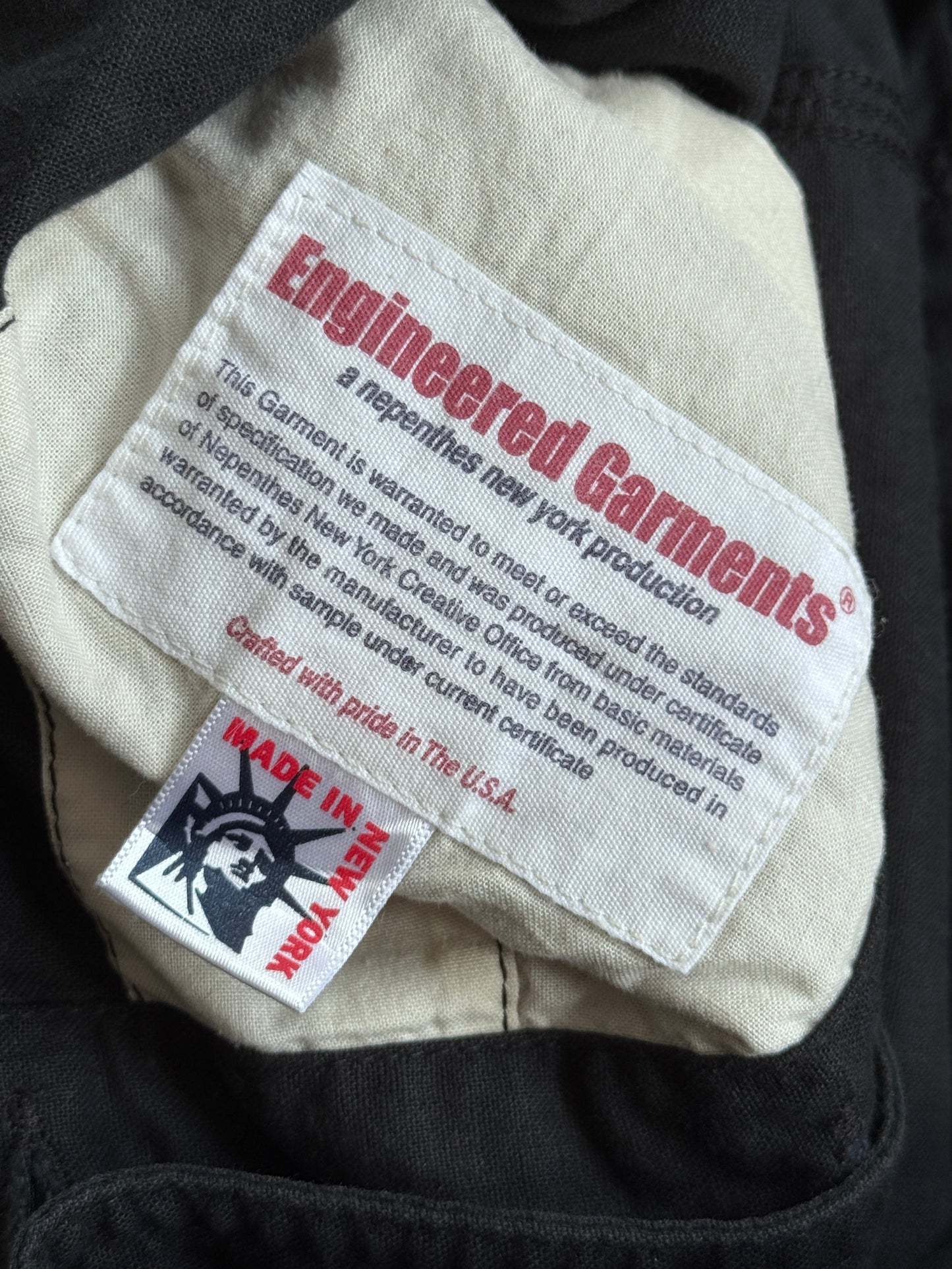 Engineered Garments Black Cotton Workwear Jacket | Extra Small, Multicoloured