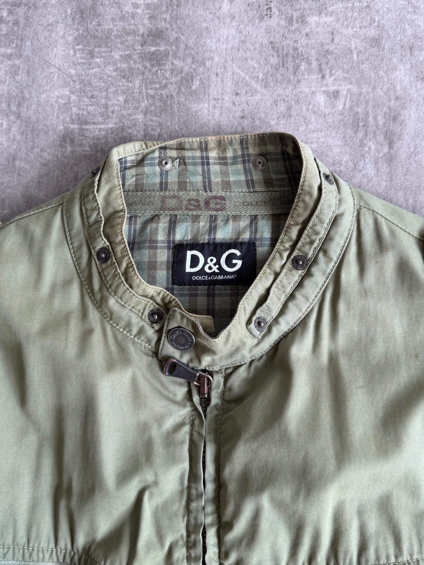 2000s Dolce & Gabbana Military Green Utility Bomber Jacket | Medium, Multicoloured