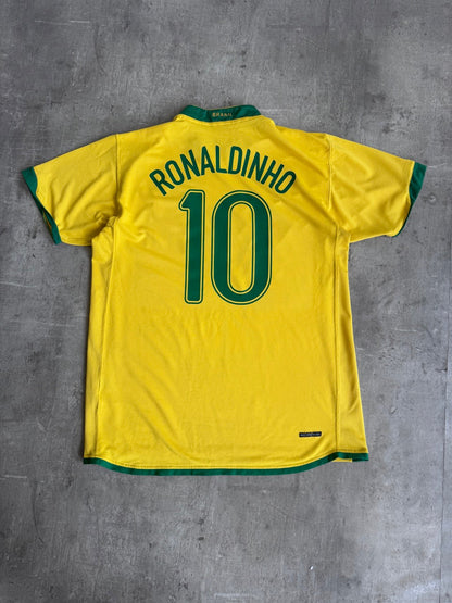 2006/08 Brazil x Nike 'Ronaldihno 10' Home Football Shirt