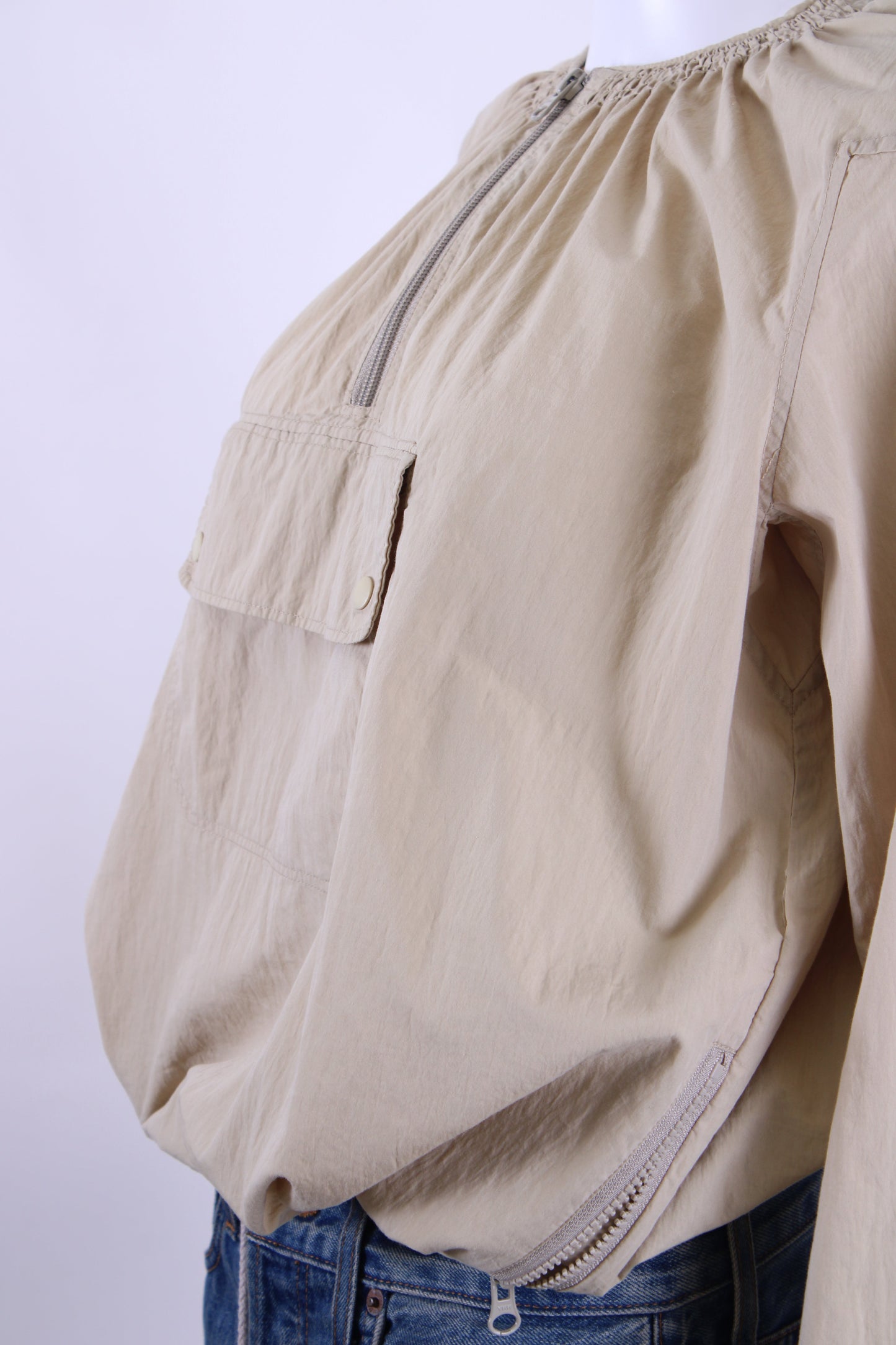 See By Chloe Lightweight Bomber Jacket Beige 10 | O/S, Beige
