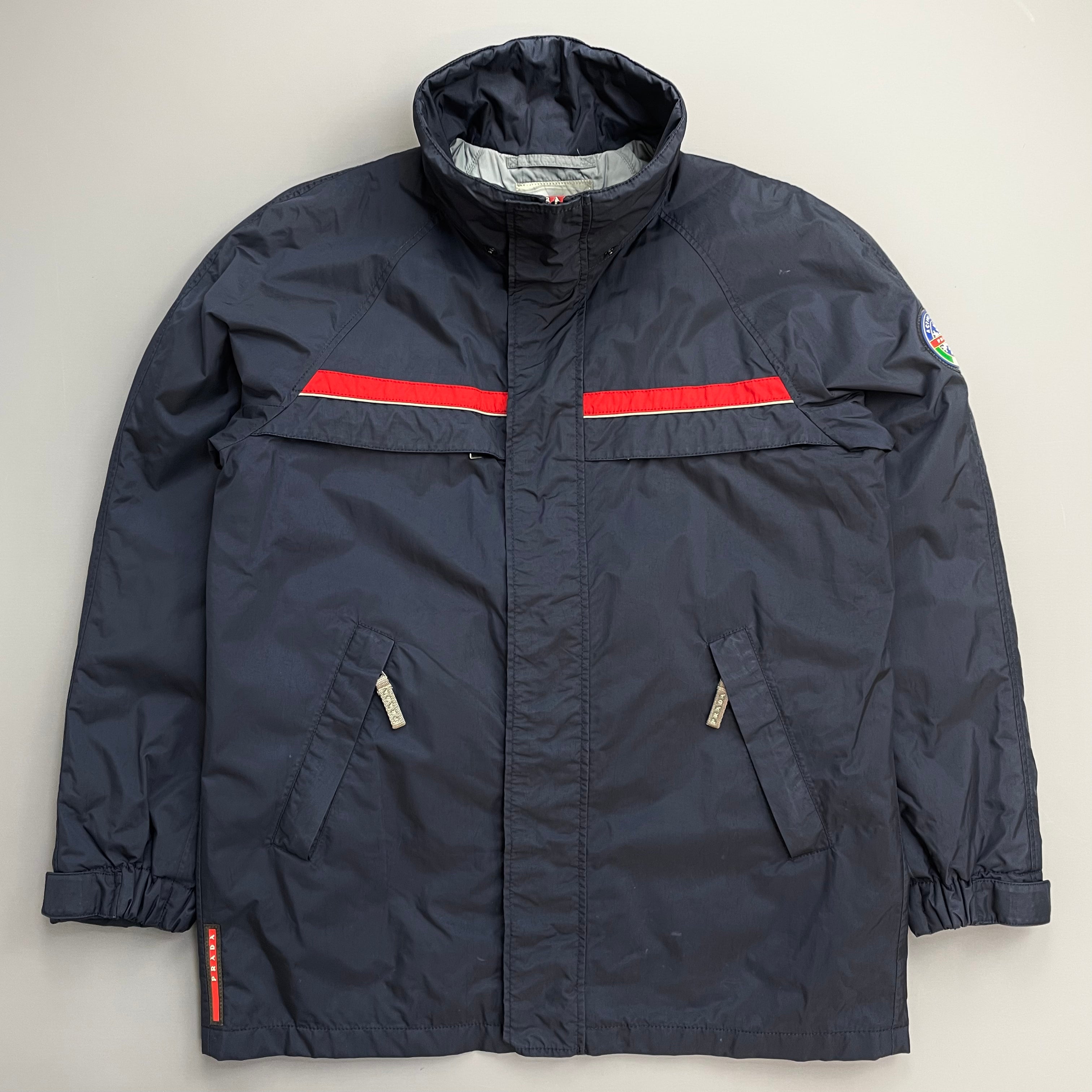 Prada Sport 2006 Navy Active Sport Nylon Padded Ski Jacket – Known