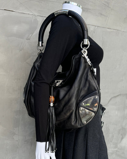 Gucci FW08 Indy Babushka Leather Shoulder Bag