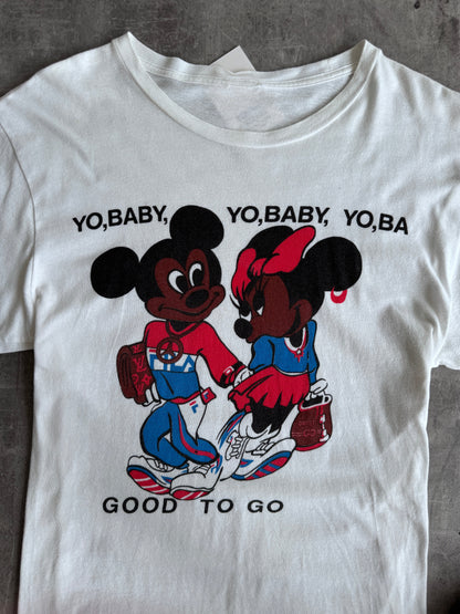 1990s Mickey And Minnie "Yo Baby" HipHop Graphic Tee | Medium, Multicoloured