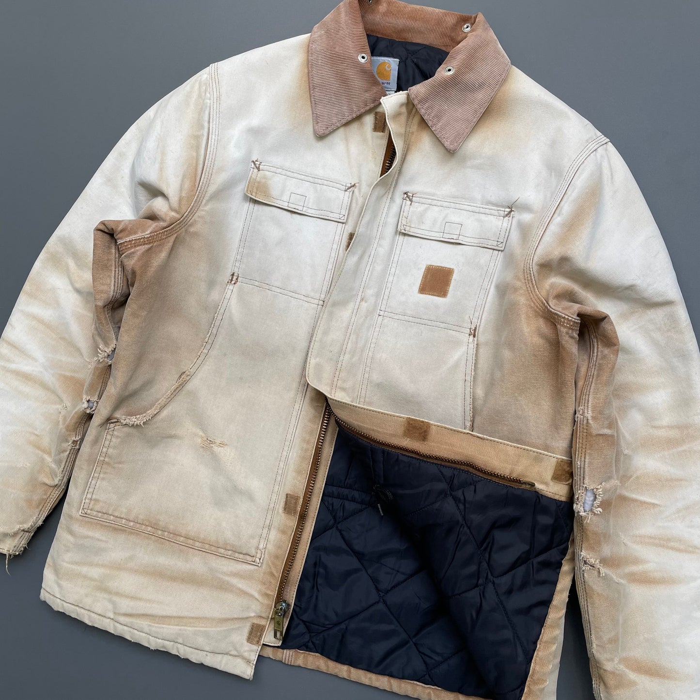 Carhartt Beige 00s Arctic Quilted Chore Jacket | XX-Large, Beige