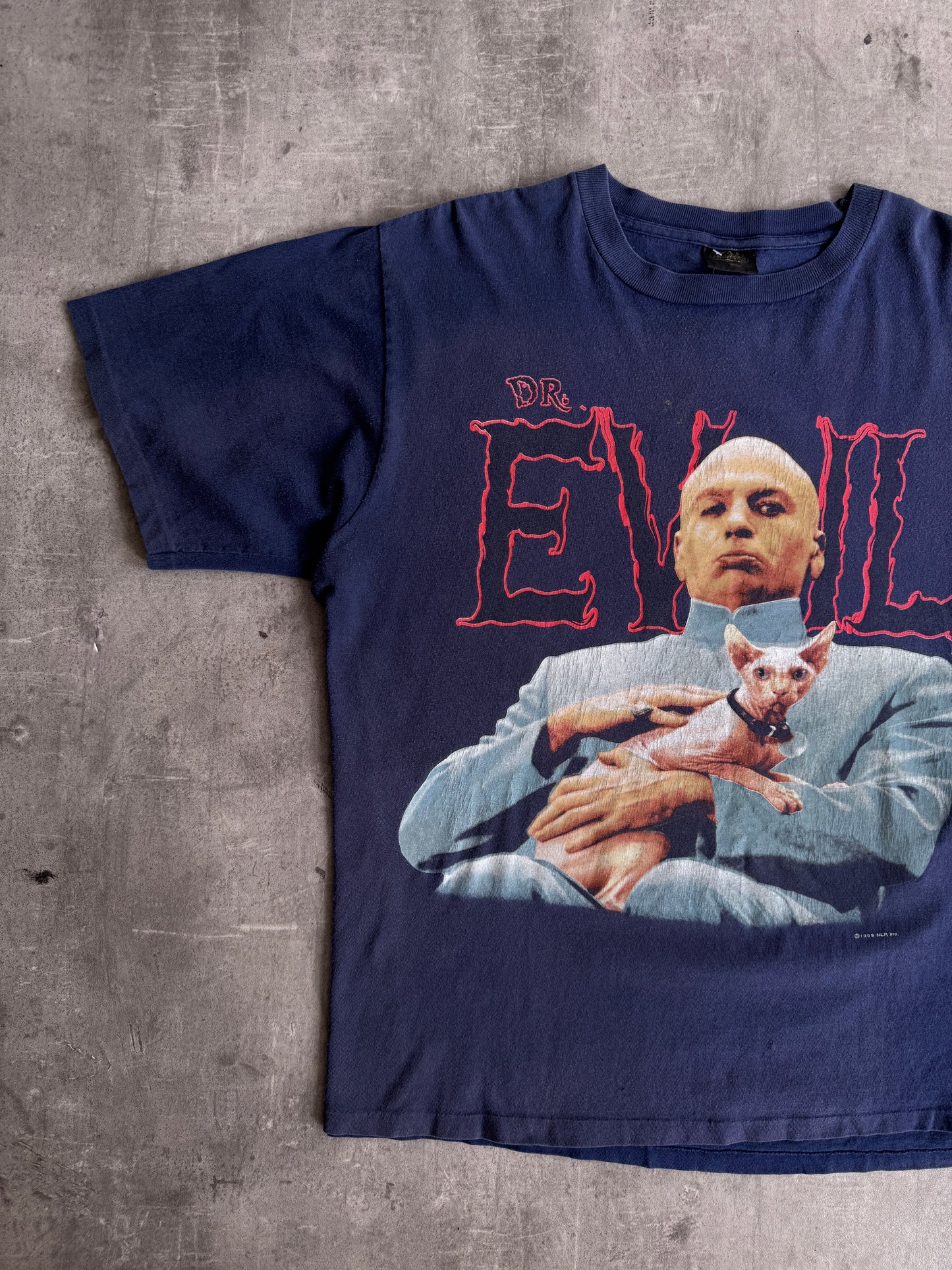 1999 Single Stitch Austin Powers Dr Evil Promo Graphic Tee | Extra Extra Large, Multicoloured