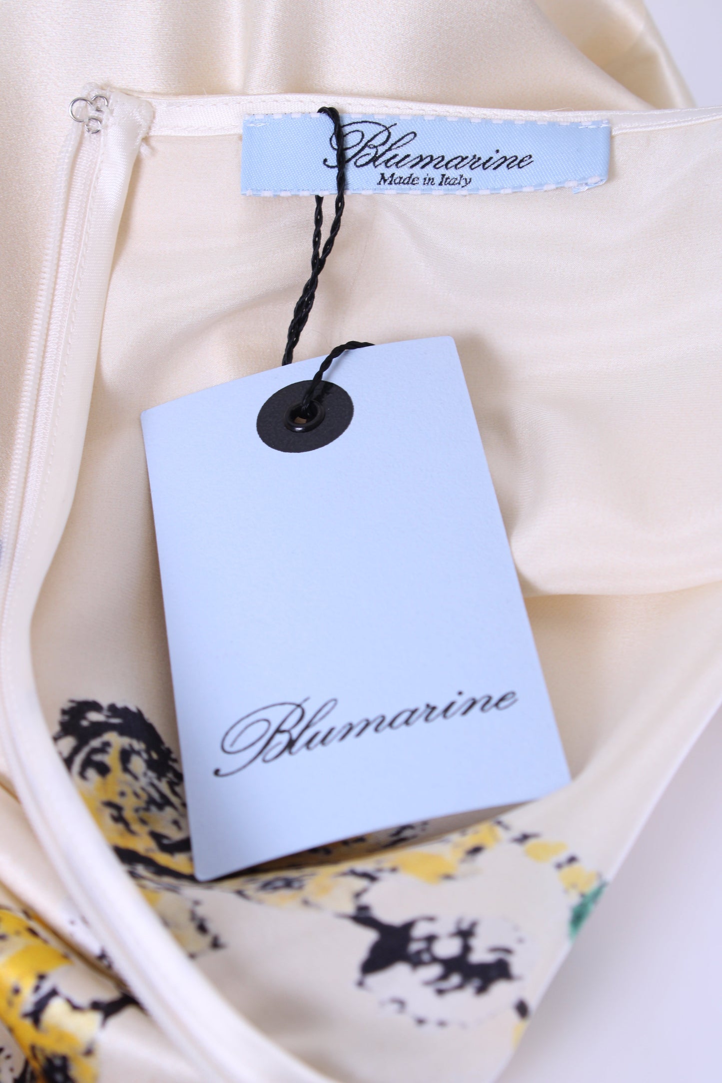 Blumarine L/S Jewell Print Blouse Cream/ Yellow 14 | O/S, Cream