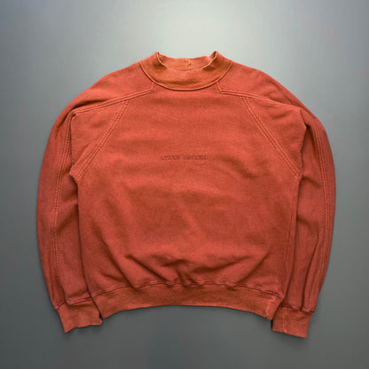 Stone Island Burnt Orange 80s Spellout Raglan Jumper | Large, Orange