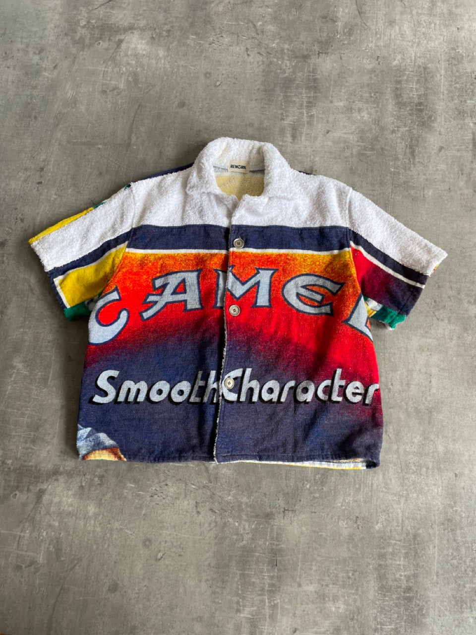 VT Rework: Camel Smooth Character Towelling Cropped Shirt