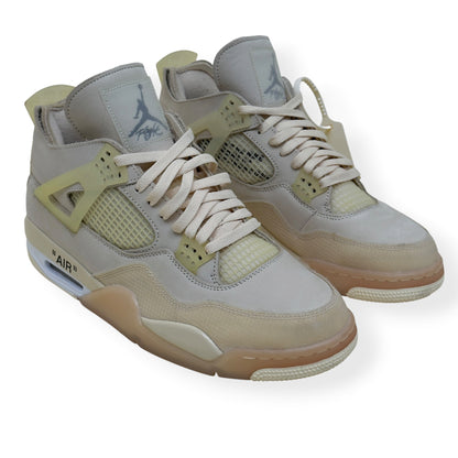 OFF-WHITE X AIR JORDAN 4 RETRO SP SNEAKER SAIL UK11 | UK 11, White