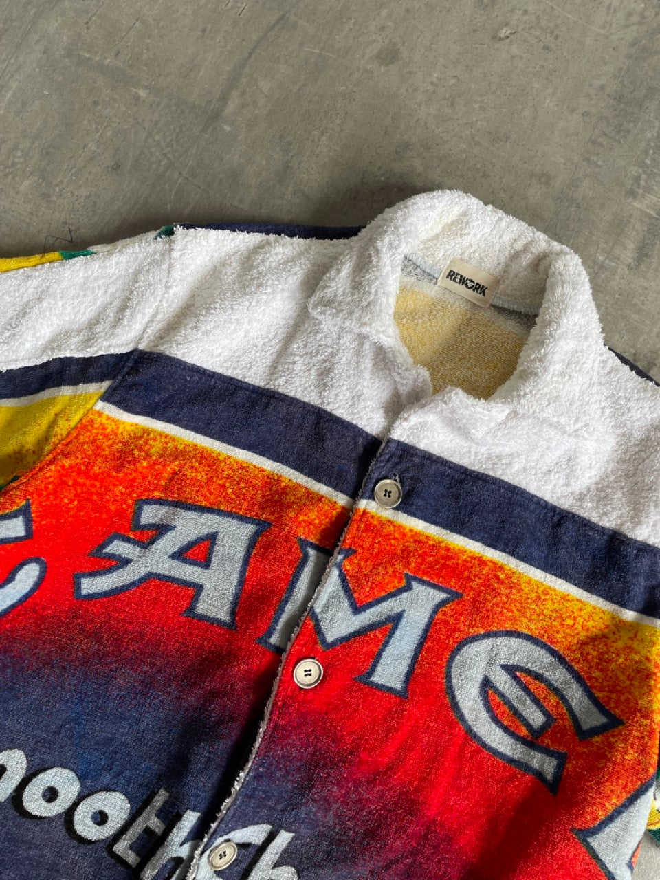 VT Rework: Camel Smooth Character Towelling Cropped Shirt