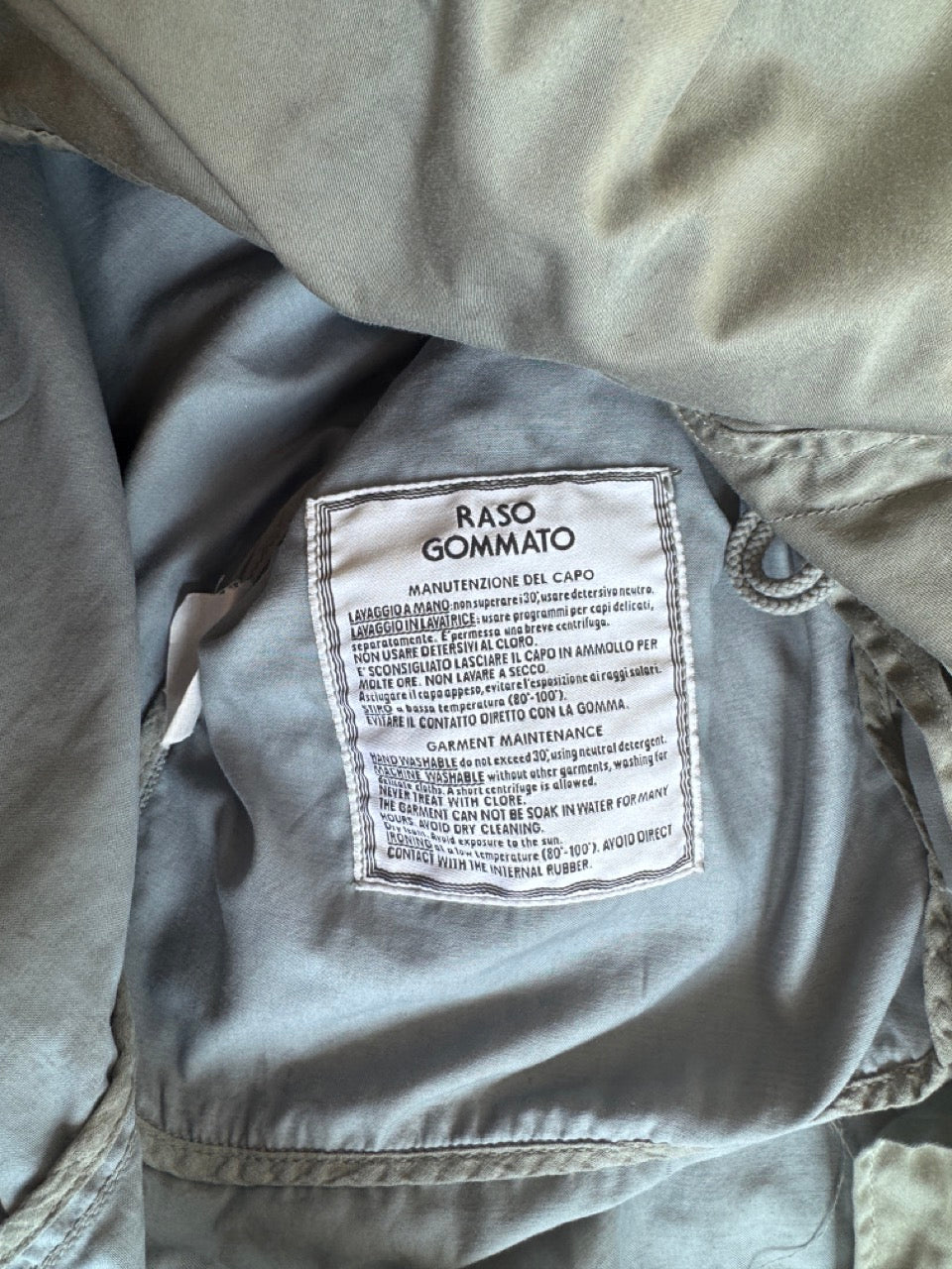 A/W 1998 Stone Island Raso Gommato Coat