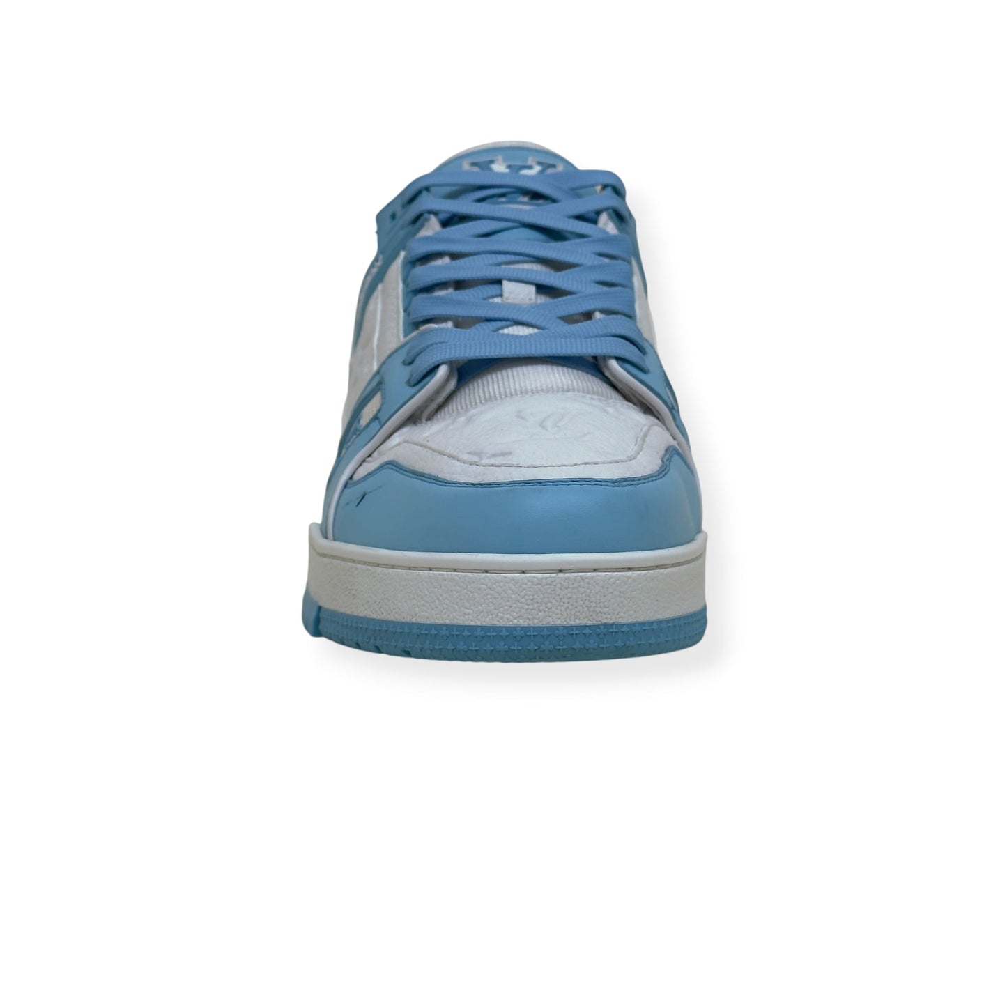 LOUIS VUITTON LV TRAINER LOW-TOP SNEAKER BLUE / WHITE UK10 | UK 10, Blue