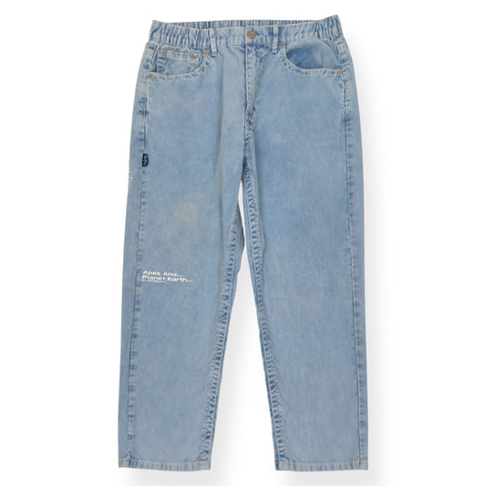 A BATHING APE LOGO-APPLIQUÈ REGULAR JEANS INDIGO BLUE M | Medium, Indigo Blue