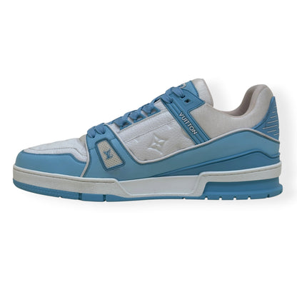 LOUIS VUITTON LV TRAINER LOW-TOP SNEAKER BLUE / WHITE UK10 | UK 10, Blue