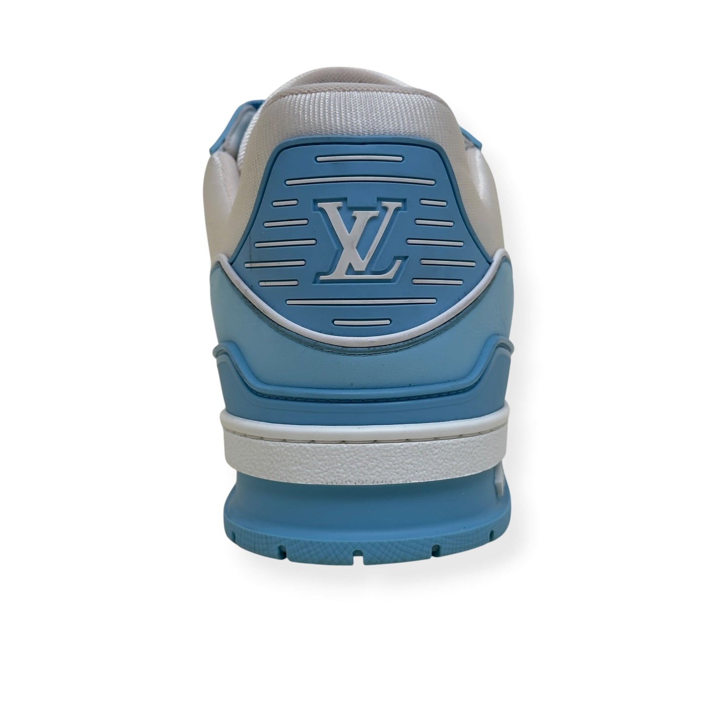 LOUIS VUITTON LV TRAINER LOW-TOP SNEAKER BLUE / WHITE UK10 | UK 10, Blue