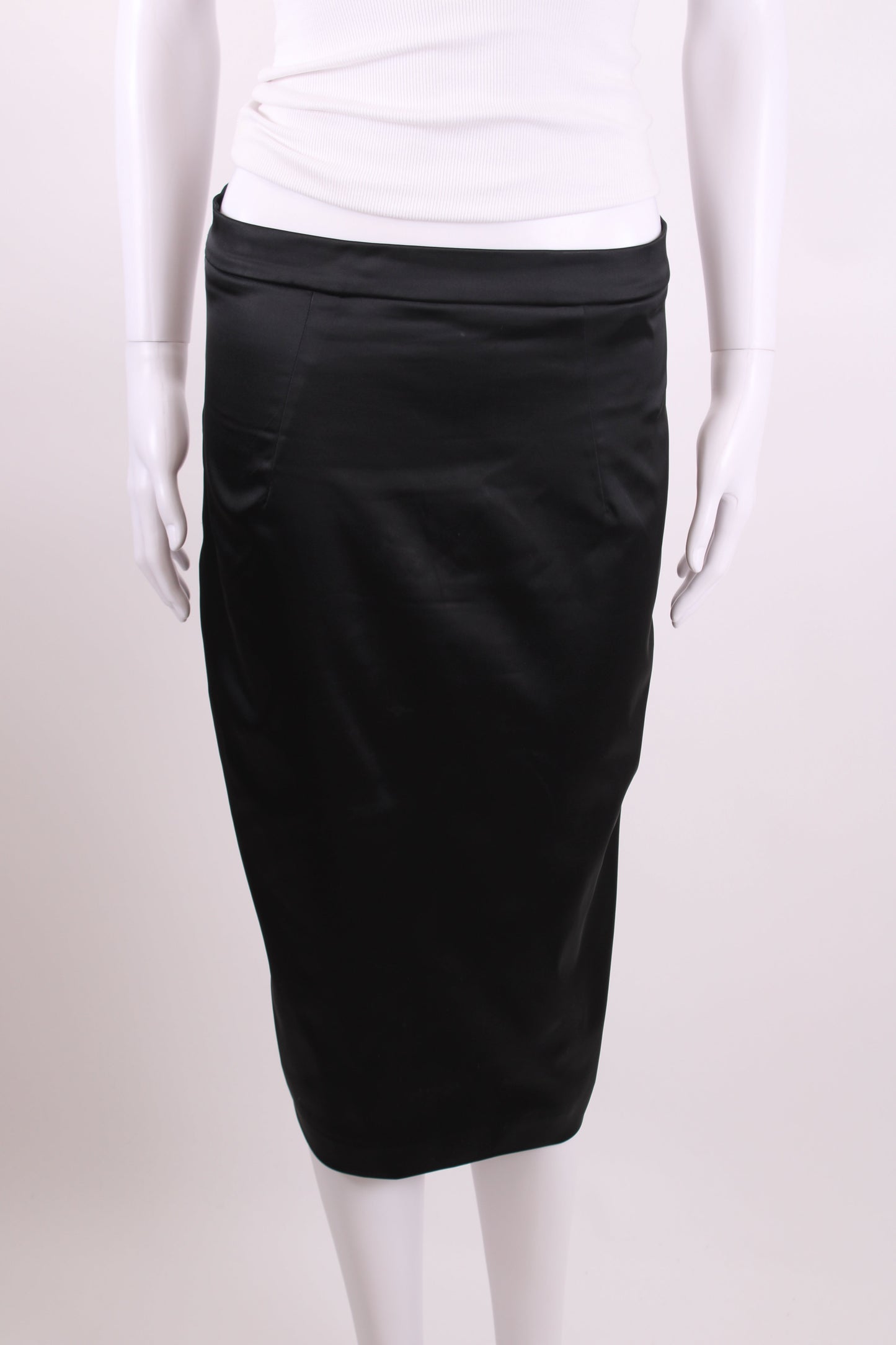 D&G Satin Pencil Skirt Black 12 | O/S, Black