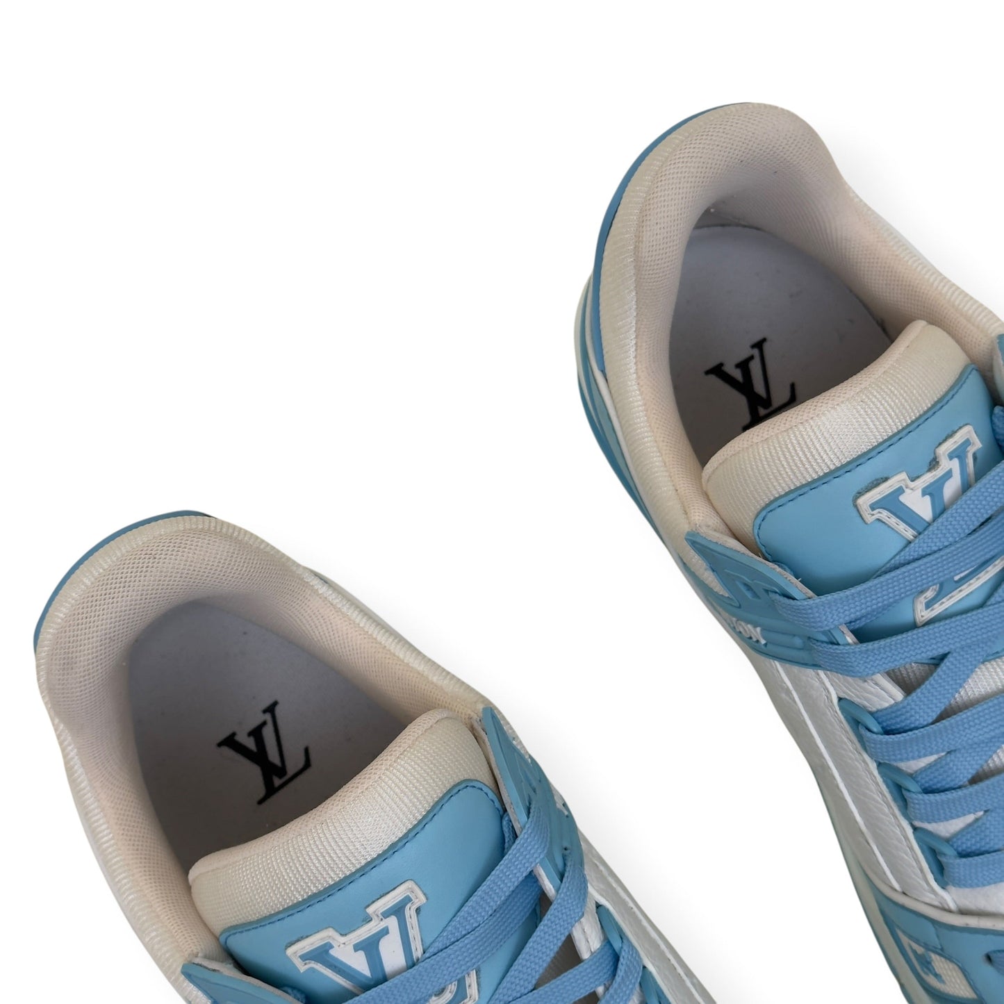 LOUIS VUITTON LV TRAINER LOW-TOP SNEAKER BLUE / WHITE UK10 | UK 10, Blue