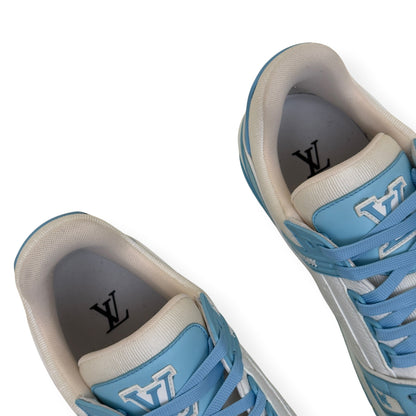 LOUIS VUITTON LV TRAINER LOW-TOP SNEAKER BLUE / WHITE UK10 | UK 10, Blue