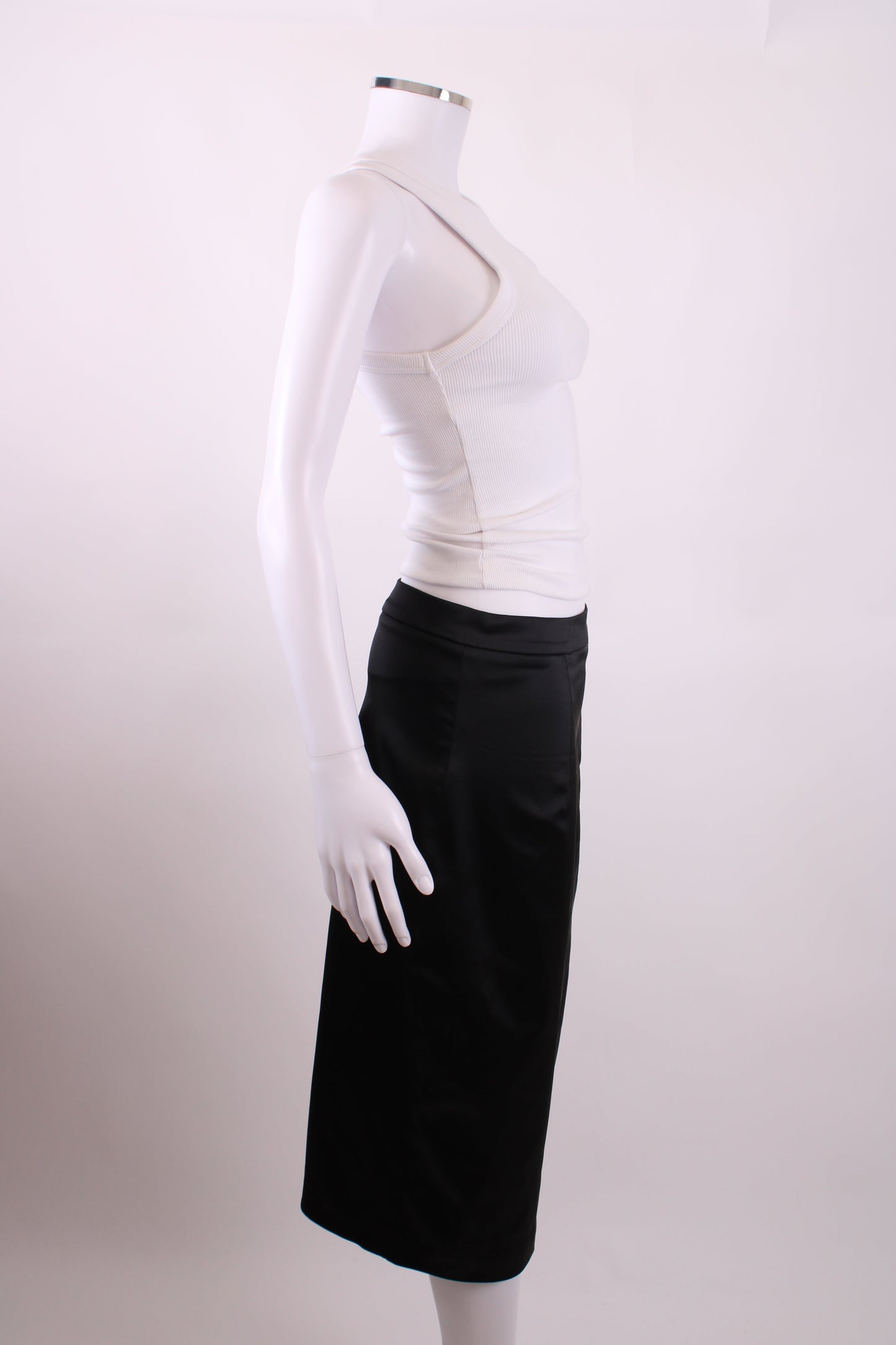 D&G Satin Pencil Skirt Black 12 | O/S, Black