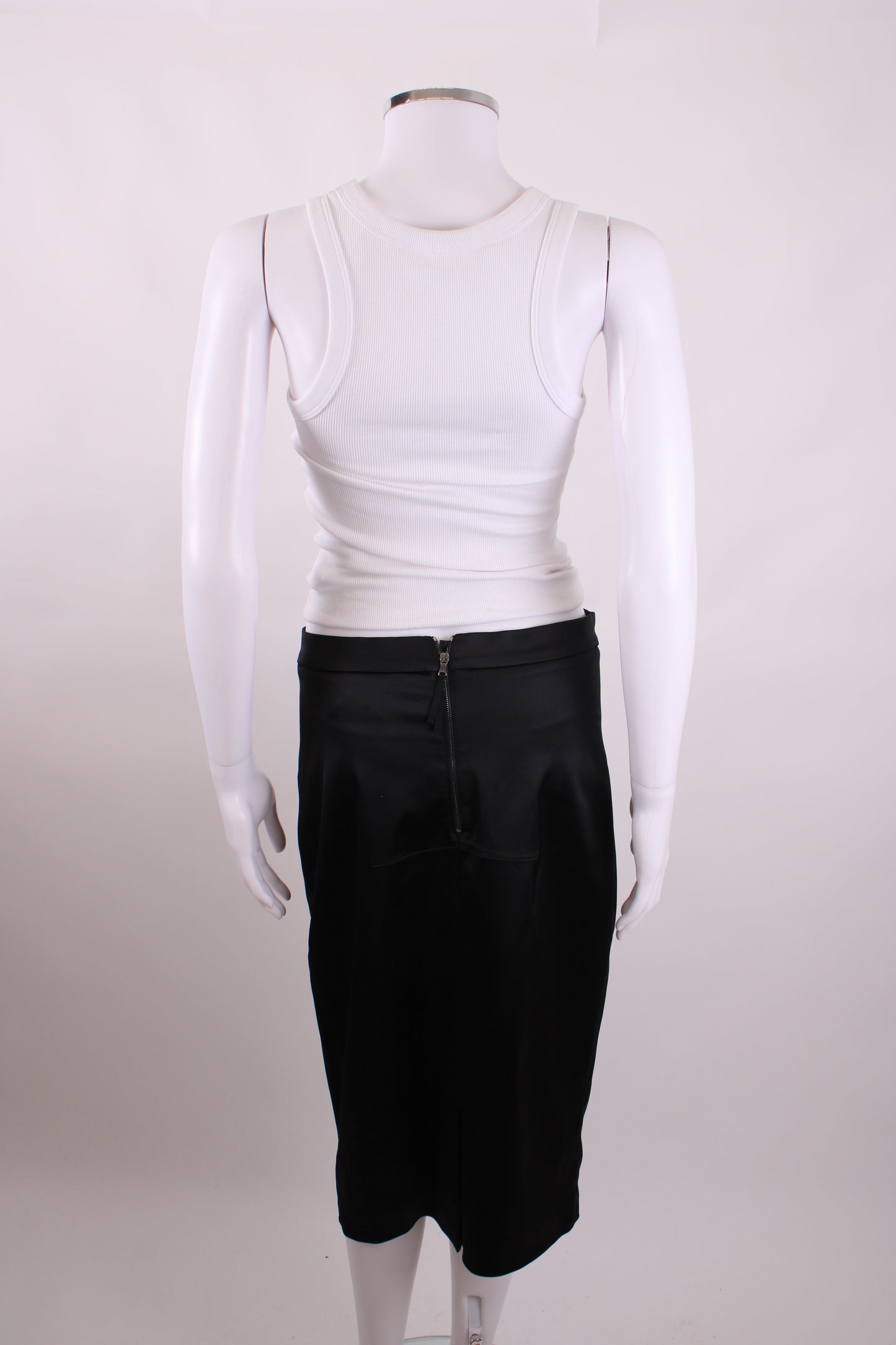 D&G Satin Pencil Skirt Black 12 | O/S, Black