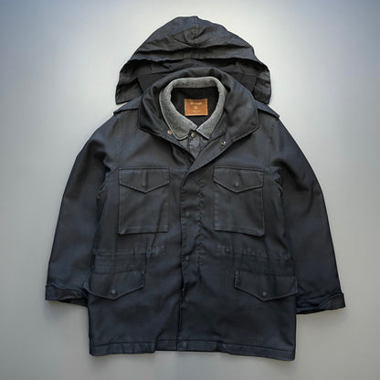 Left Hand Massimo Osti Studio Black 90s Liner Military Field Jacket | Large, Black