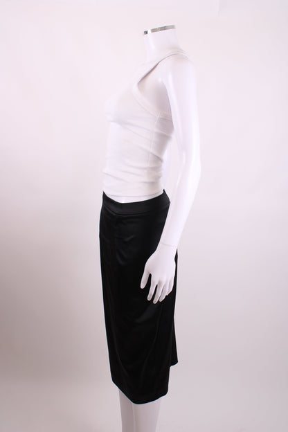 D&G Satin Pencil Skirt Black 12 | O/S, Black