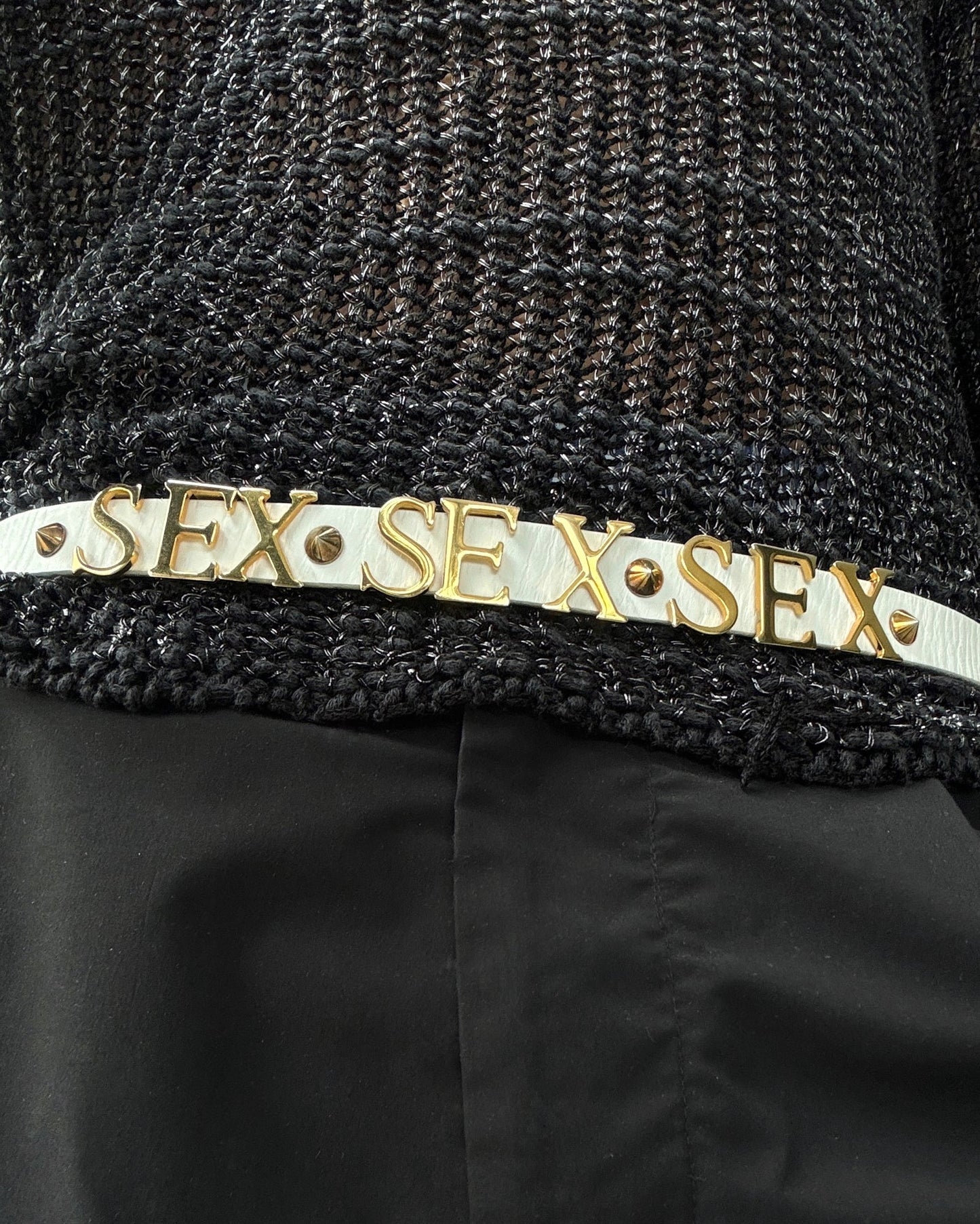 DOLCE AND GABBANA D&G SS03 LEATHER 'SEX' BELT