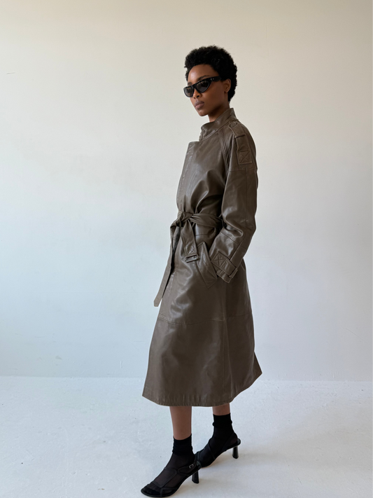 LEATHER COAT | Default Title, Brown