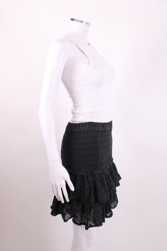 Isabel Marant Etoile Ruffle Mini Skirt Black 36 | O/S, Black
