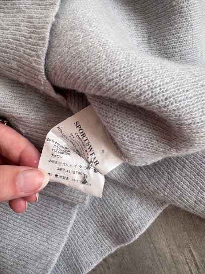 A/W 2004 Stone Island Blue Quater Zip Knit Fleece