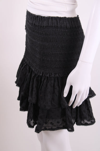 Isabel Marant Etoile Ruffle Mini Skirt Black 36 | O/S, Black