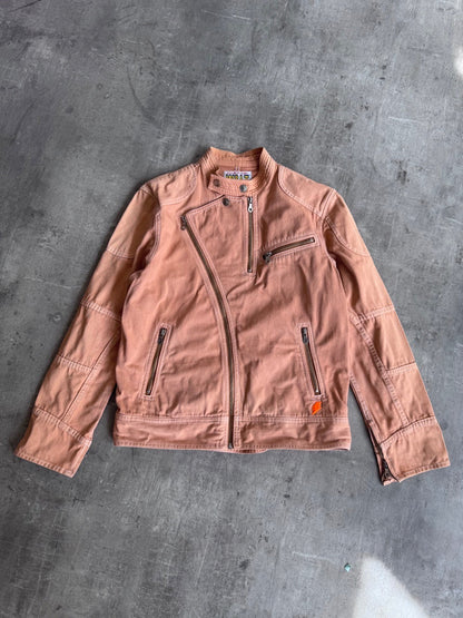 W&LT Pink  Denim Biker Jacket