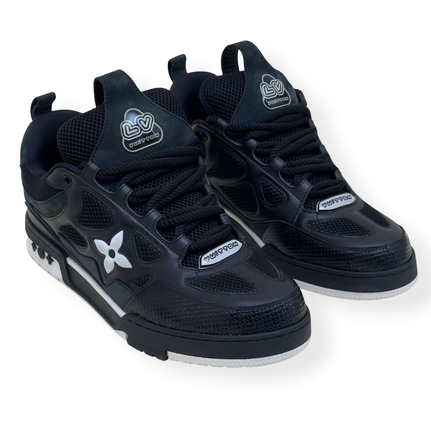LOUIS VUITTON LV SKATE SNEAKER BLACK / WHITE UK10 | UK 10, Black