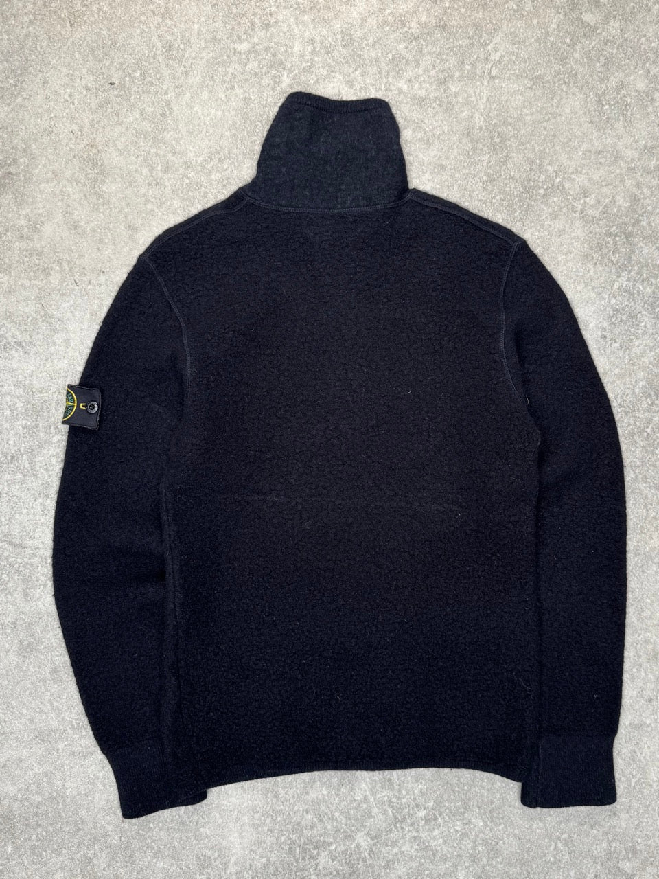 A/W 2000 Stone Island Navy Quarter Zip Wool Sweater