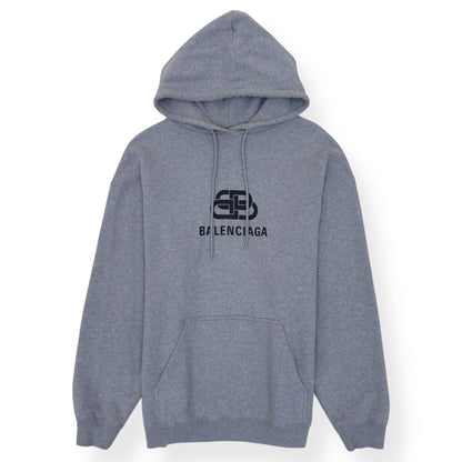 BALENCIAGA BB LOGO HOODIE GREY / BLACK  L | Large, Black