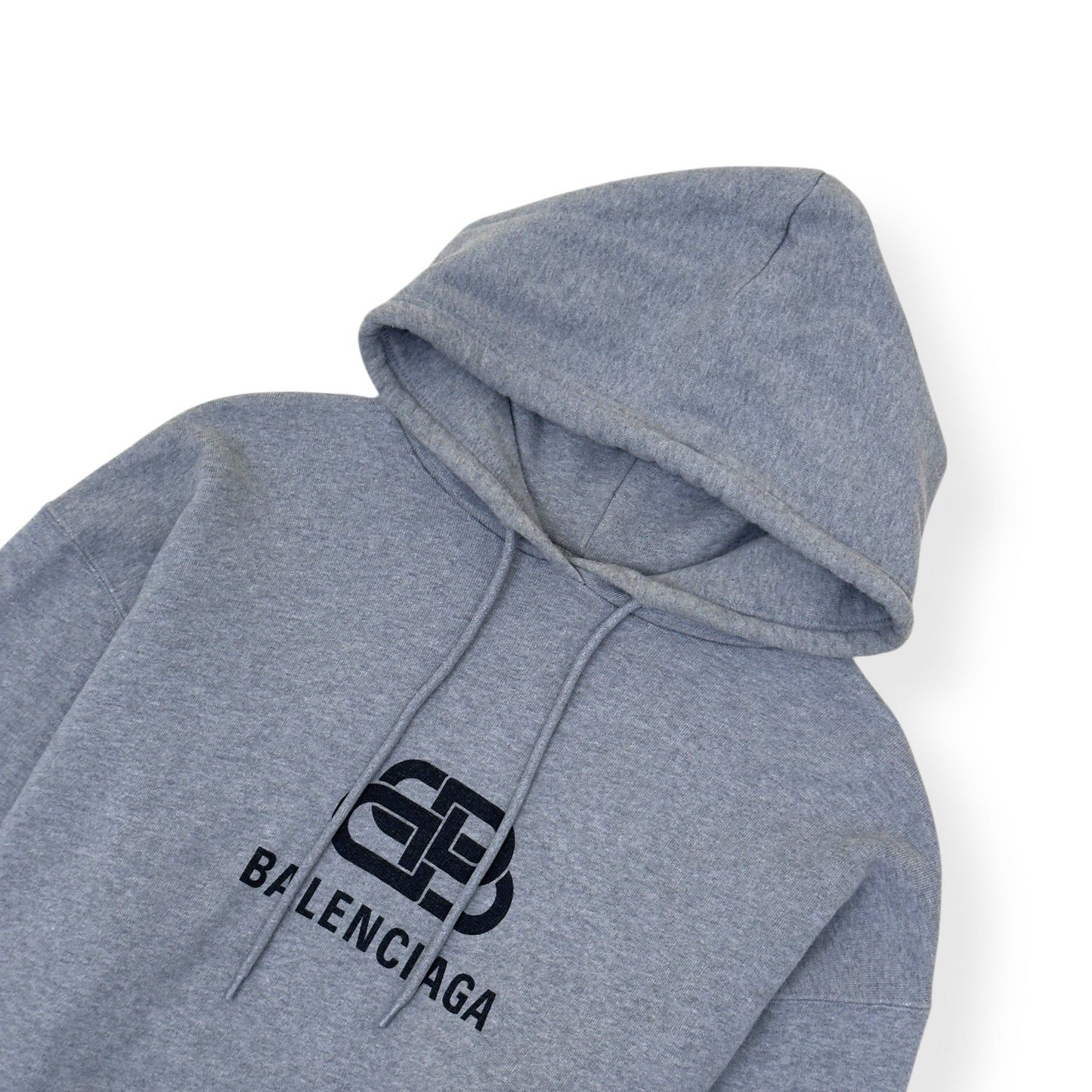 BALENCIAGA BB LOGO HOODIE GREY / BLACK  L | Large, Black