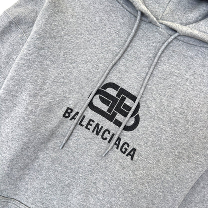 BALENCIAGA BB LOGO HOODIE GREY / BLACK  L | Large, Black