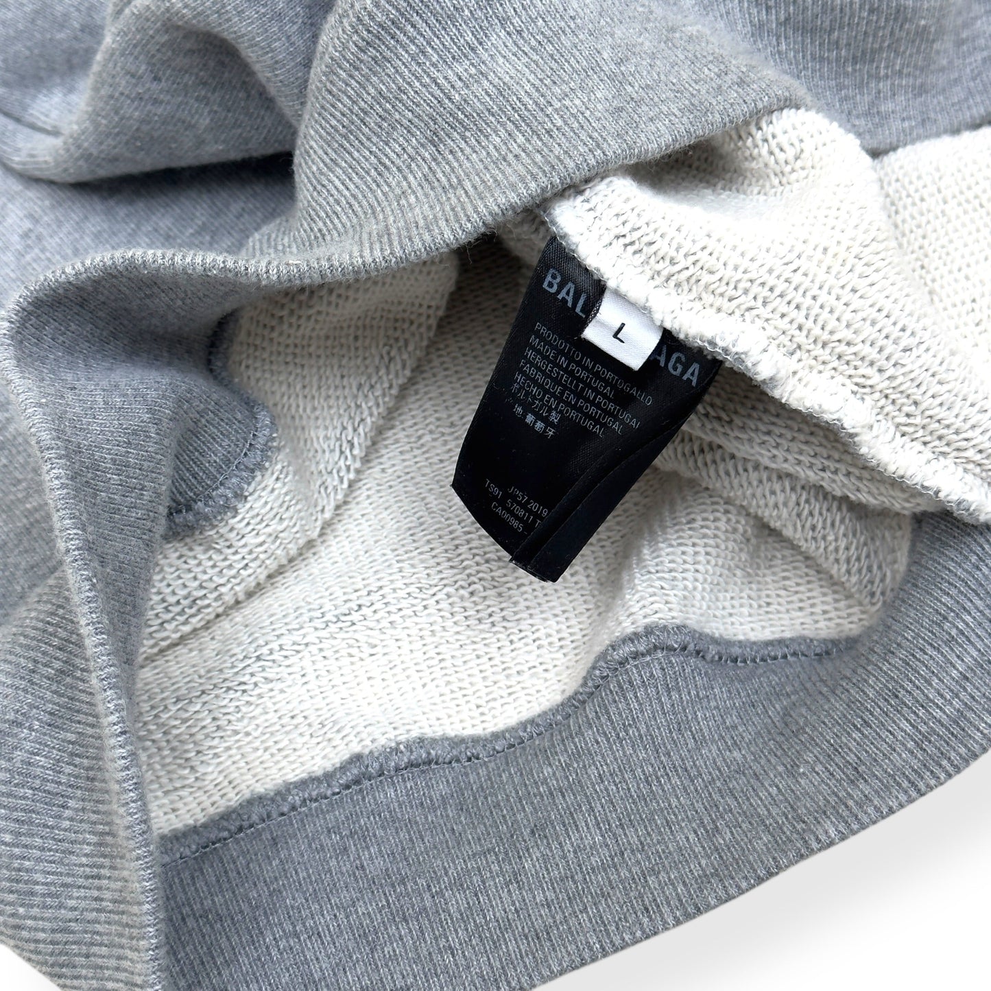 BALENCIAGA BB LOGO HOODIE GREY / BLACK  L | Large, Black