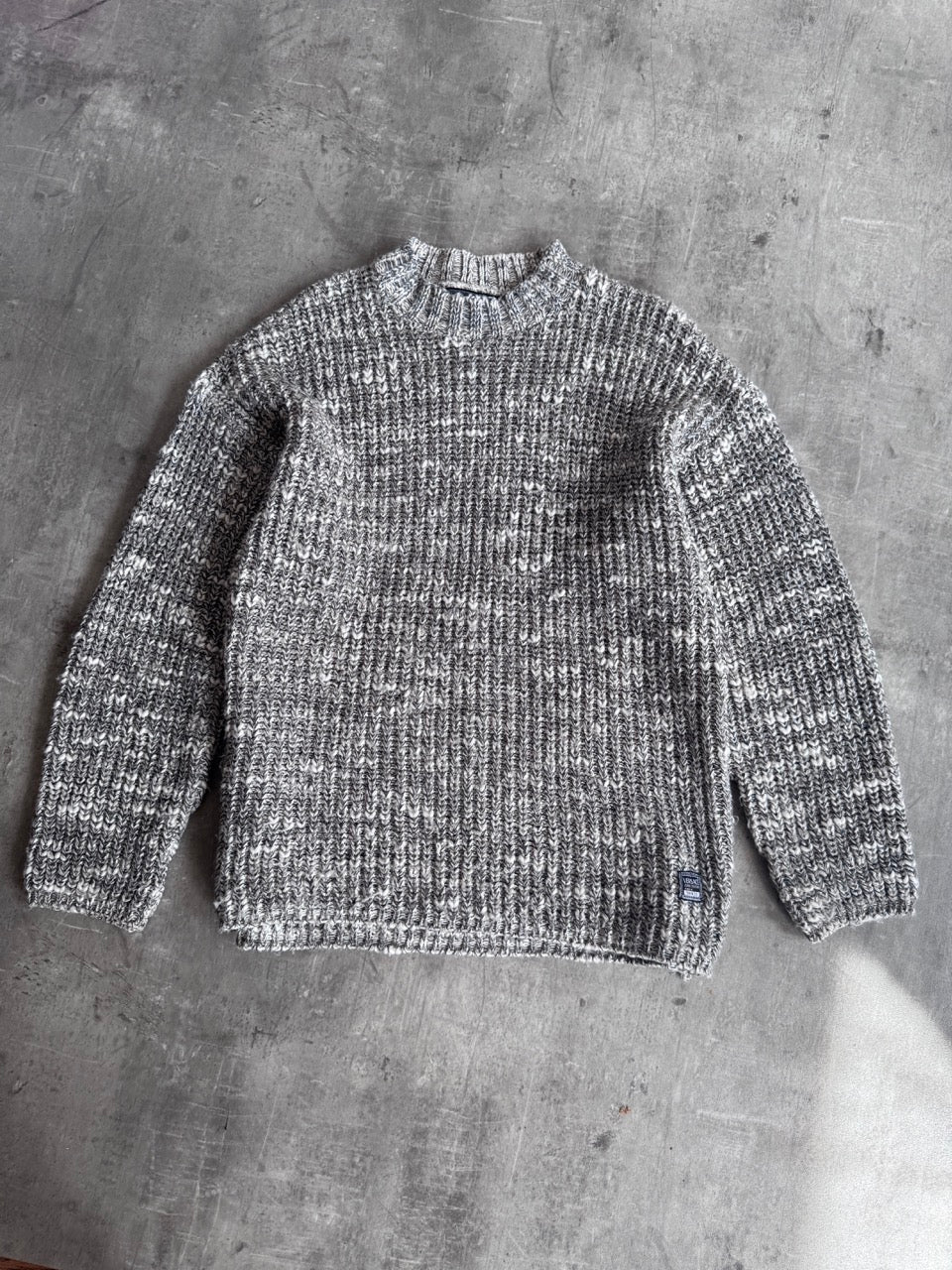 Versace Grey Mixed Tone Knit Sweater